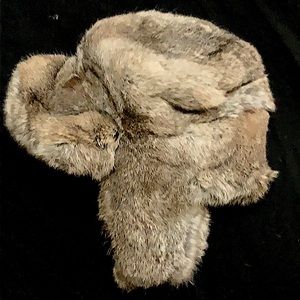 Safe sport vintage rabbit fur aviation bomber hat